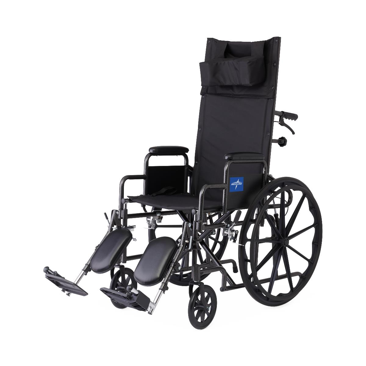 Guardian Reclining Wheelchair - 300 lbs Capacity, Adjustable 90-180° Recline, Elevating Leg Rests