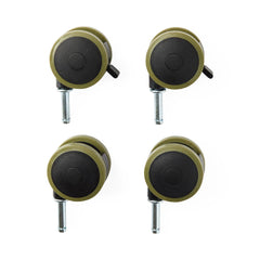 Medline Rubber Edge Caster Set for Homecare Beds - 4-Piece Set