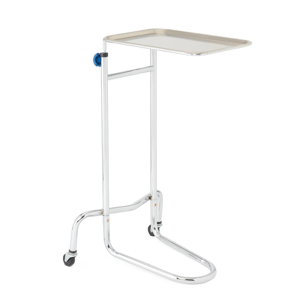 Chrome Mayo Stand with California-Style Base - Adjustable Height 34-53 Inches