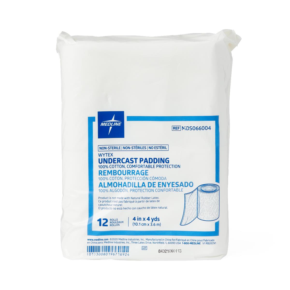 Wytex 100% Cotton Nonsterile Undercast Padding - Premium Soft Cast Liner