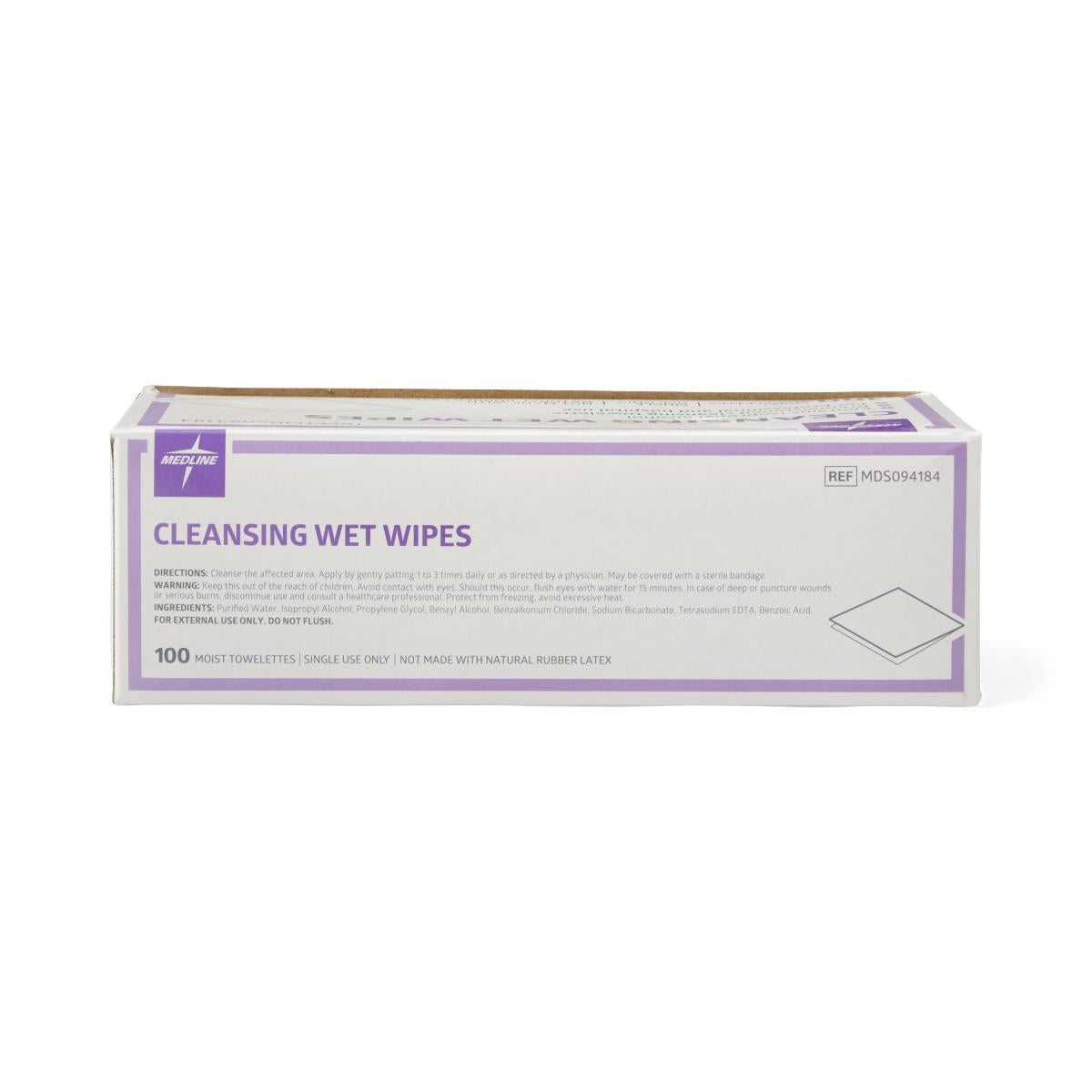 Medline Cleansing Wet Wipes - Alcohol-Based Sanitizing Wipes, 5 x 7 Inch