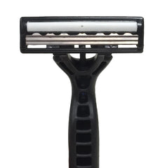 Triple Blade Facial Razors with Lubrication Strip - Professional Grade Disposable Shaving System