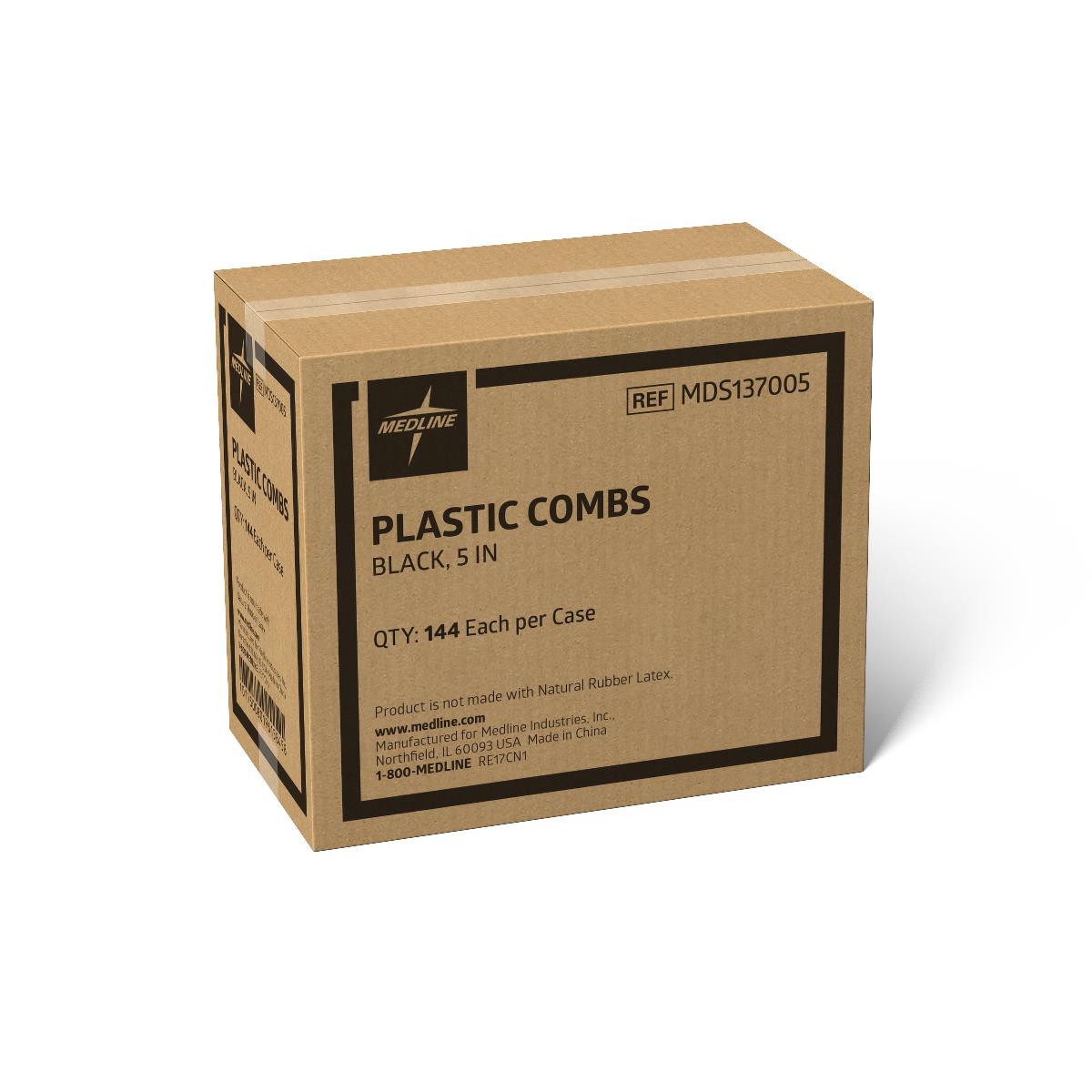 Medline Classic Plastic Comb - Professional Detangling Hair Comb for All Hair Types