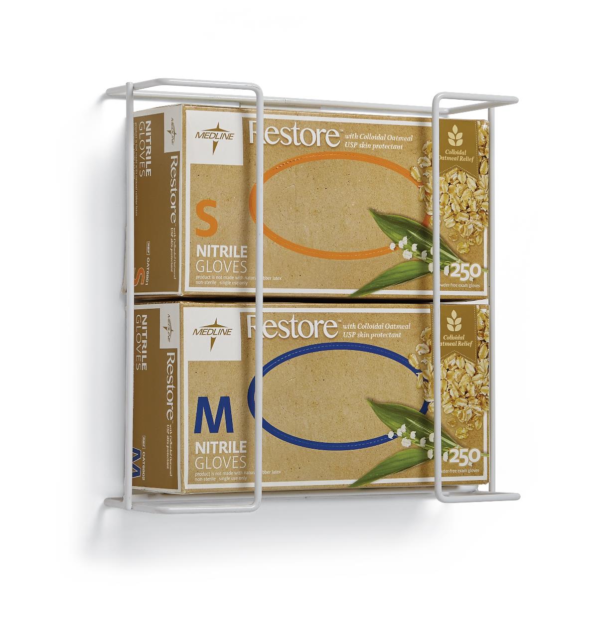 Horizontal-Mount Wire Glove Box Holder - Medical Grade Organizer for Healthcare Facilities