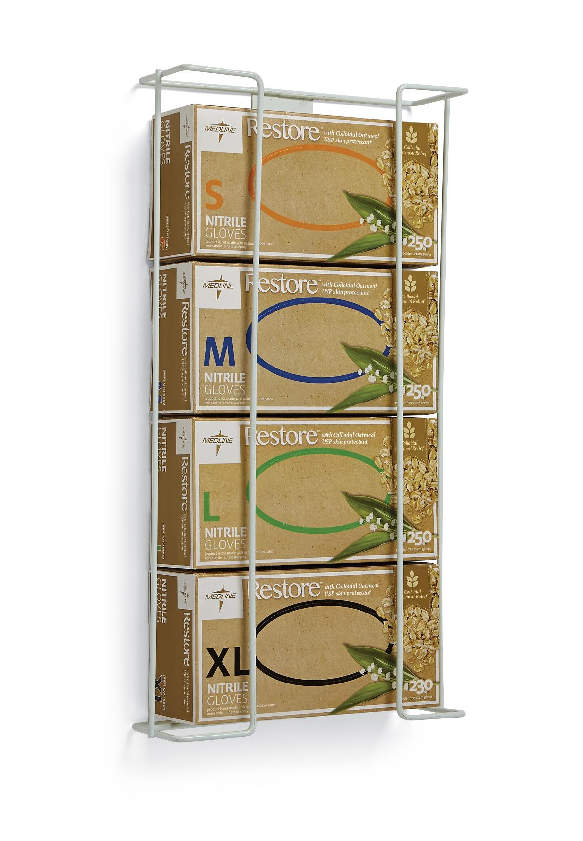 Horizontal-Mount Wire Glove Box Holder - Medical Grade Organizer for Healthcare Facilities