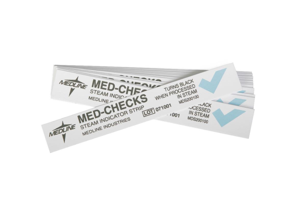 Medline Class 4 Steam Indicator Strips - Autoclave Sterilization Monitoring Strips