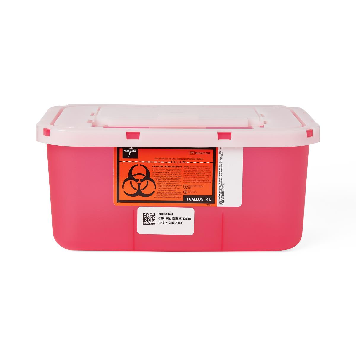Multipurpose Sharps Container - Locking Medical Waste Disposal for Restricted Access Areas
