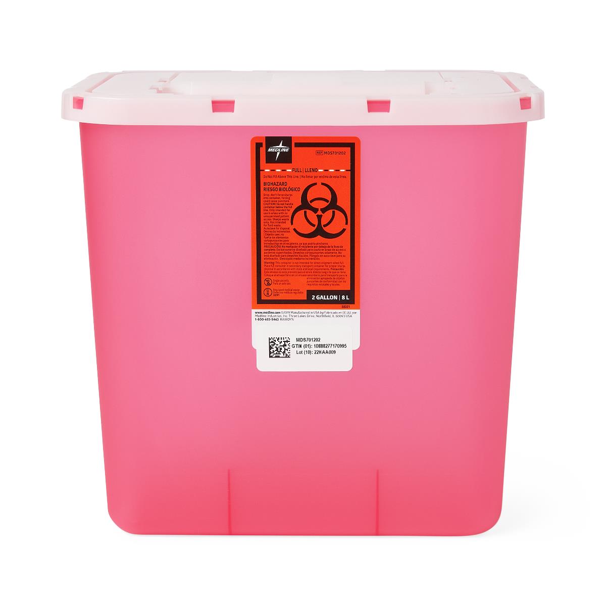 Multipurpose Sharps Container - Locking Medical Waste Disposal for Restricted Access Areas