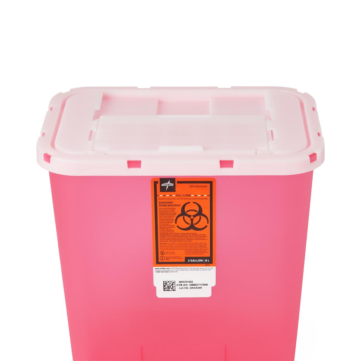 Multipurpose Sharps Container - Locking Medical Waste Disposal for Restricted Access Areas