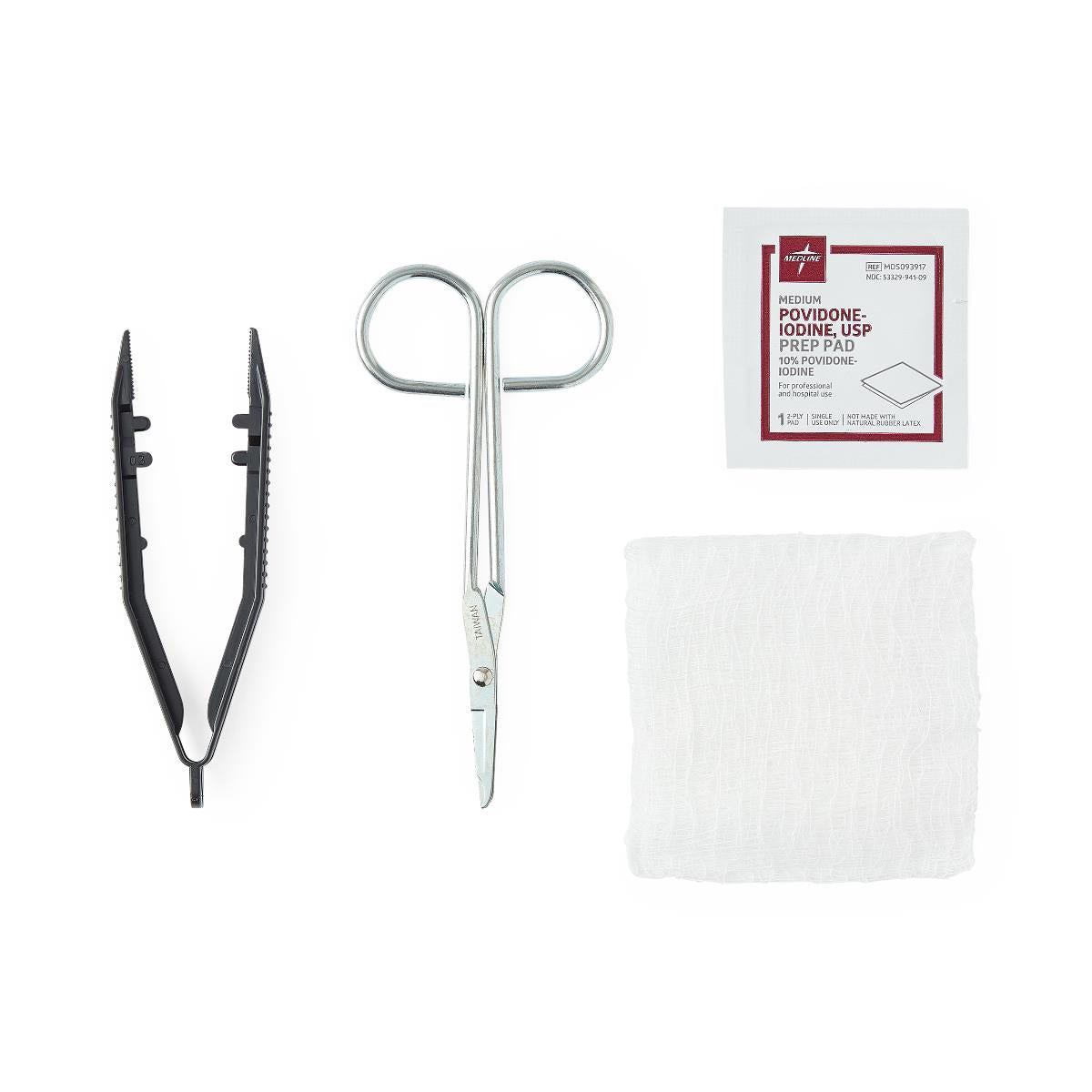 Medline Economy Suture Removal Trays - Sterile Single-Use Medical Suture Removal Kit