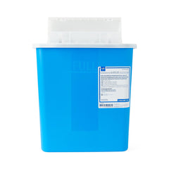Pharmaceutical Waste Container with Flap Top Blue - Nonhazardous Drug Disposal