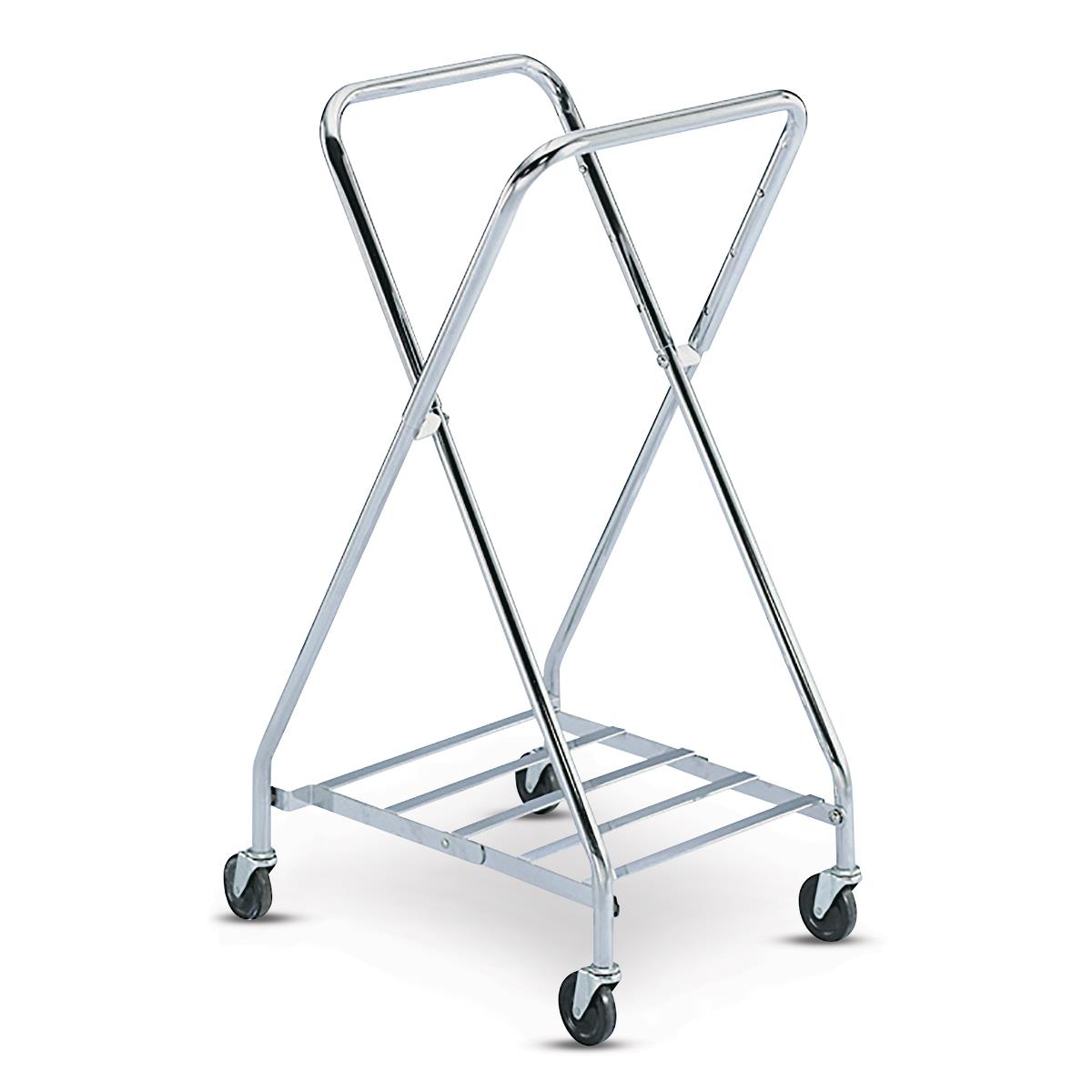 18 Inch Open Hamper Stand with 4 Casters - Mobile Laundry Collection Cart for Healthcare Facilities