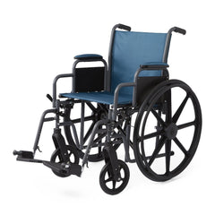 Medline K1 Basic Lightweight Wheelchair - 300 lb Capacity with Removable Armrests & Swing-Away Leg Rests