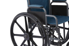 Medline K1 Basic Lightweight Wheelchair - 300 lb Capacity with Removable Armrests & Swing-Away Leg Rests