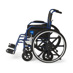 Medline Hybrid 2 Transport Wheelchair - Convertible Mobility Chair with 300 lb Capacity