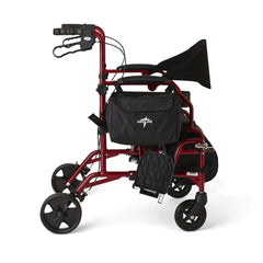 2-in-1 Rollator Transport Chair - Dual-Function Mobility Aid with Swing-Away Footrests, 250 lb Capacity