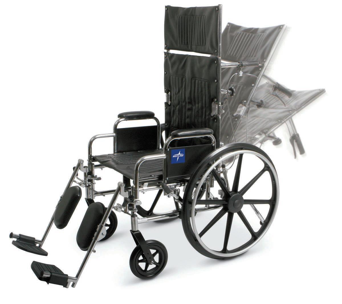 Excel Reclining Wheelchair with Elevating Leg Rests - High Back Manual Wheelchair