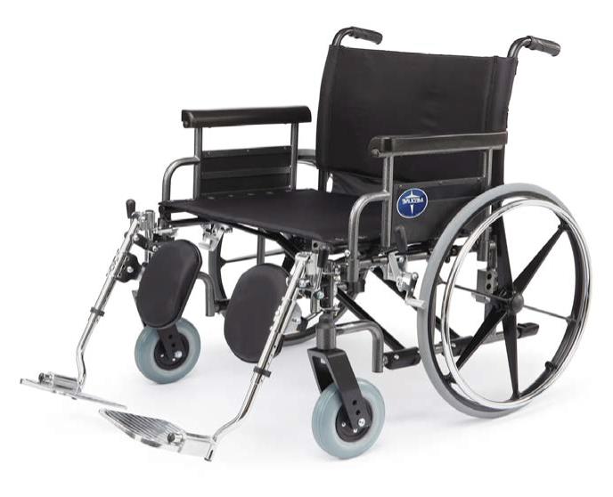 Medline Shuttle Extra-Wide Bariatric Wheelchair - 850 lbs Capacity, Removable Arms, Elevating Leg Rests