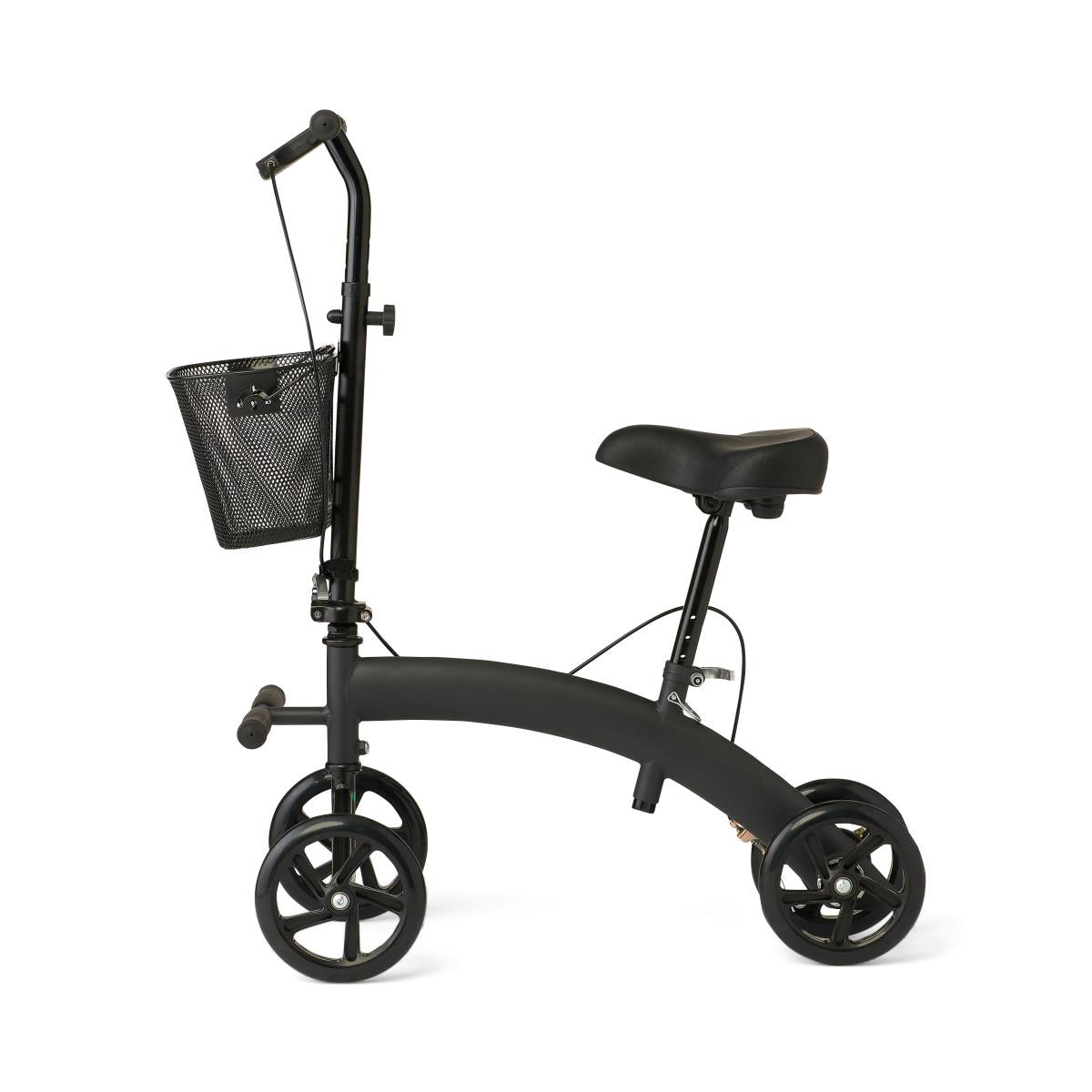 Medline Manual Seated Knee Walker - Adjustable Height Mobility Scooter for Lower Leg Injury Recovery