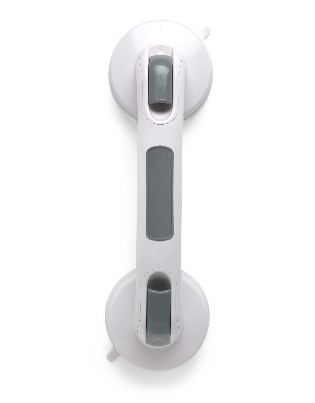 Suction Cup Grab Bar - 12 Inch White Safety Handle with 250 lb Capacity