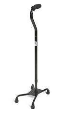 Aluminum Quad Cane with Large Base - 300 lbs Capacity, Adjustable Height, Self-Standing Mobility Aid