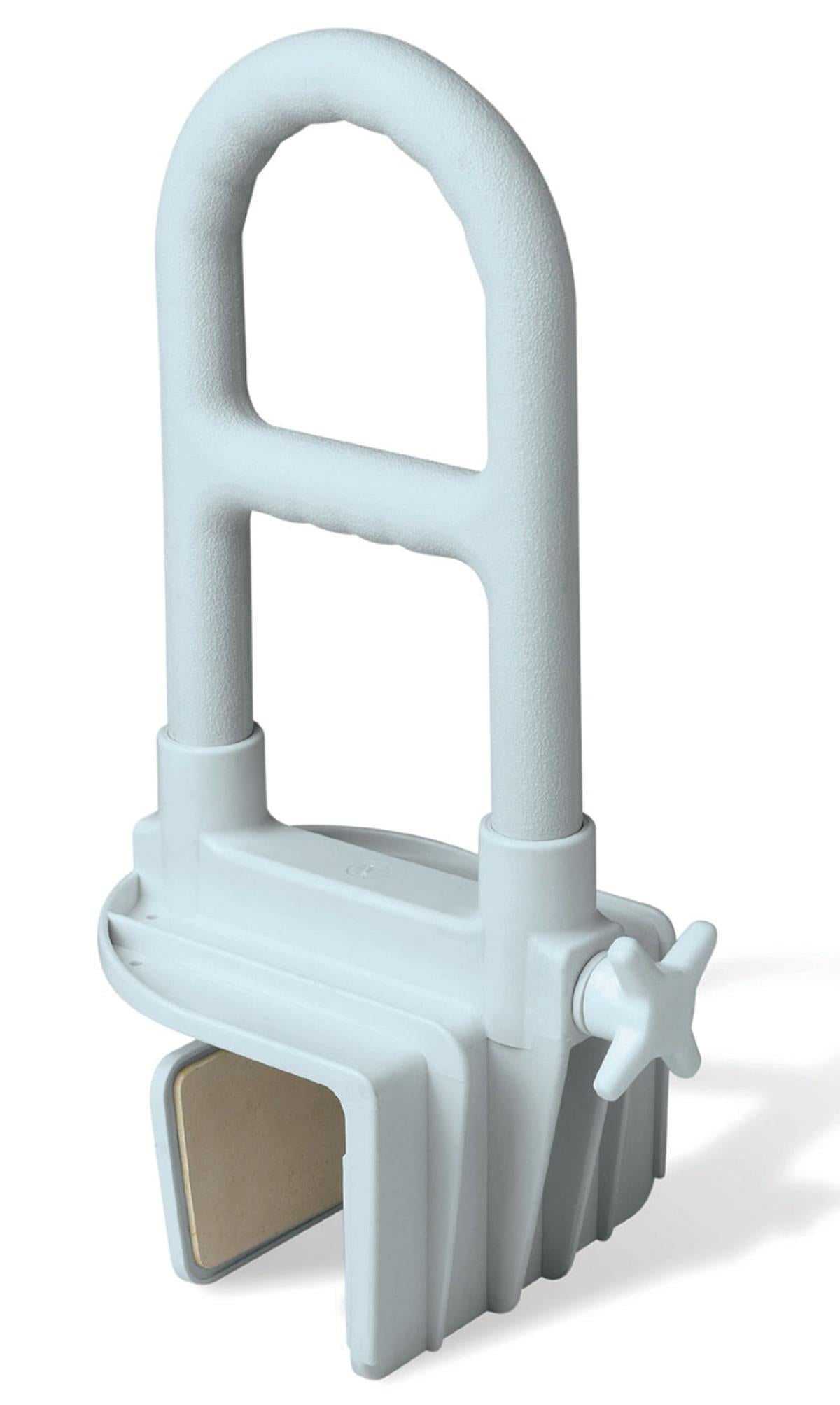 Deluxe Bathtub Grab Bar with Microban Antimicrobial Protection - Adjustable Safety Support Rail