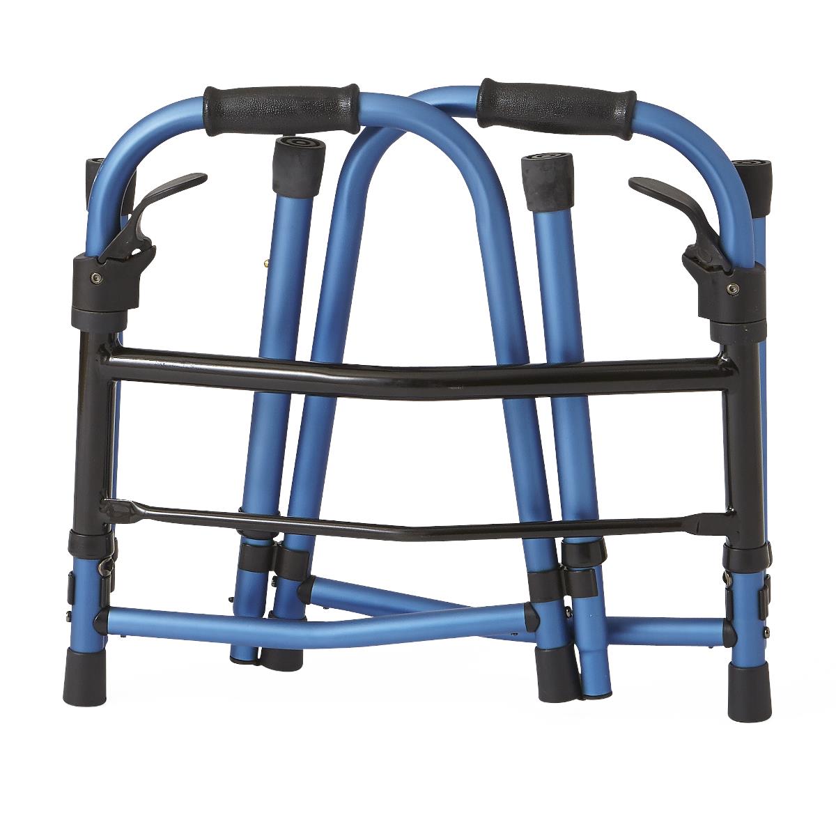 Medline Folding Paddle Walker - Adjustable Height Mobility Aid for Seniors & Adults (5'5" to 6'4")