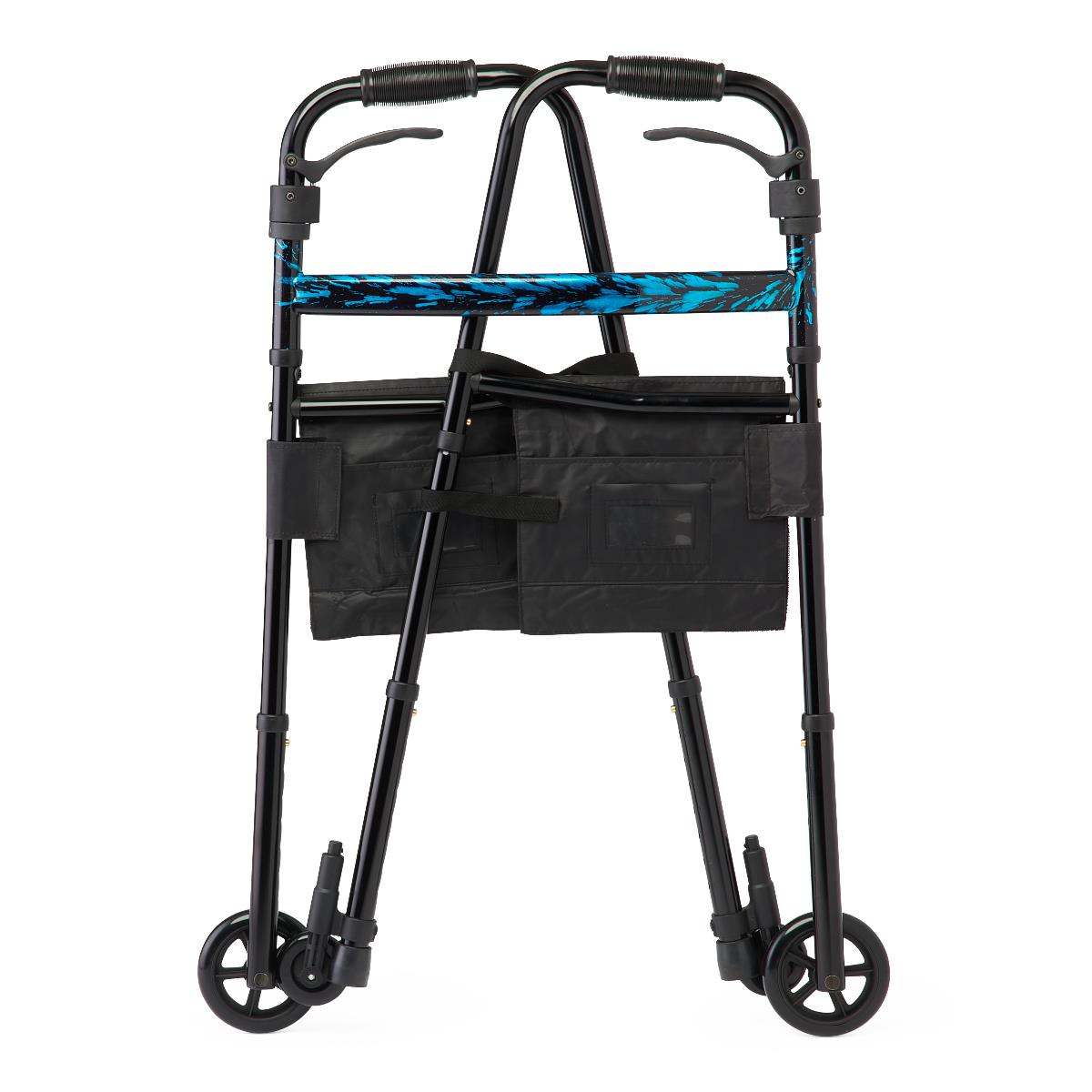 Folding Trigger Walker with 5-Inch Wheels and Travel Bag - 300 lbs Capacity