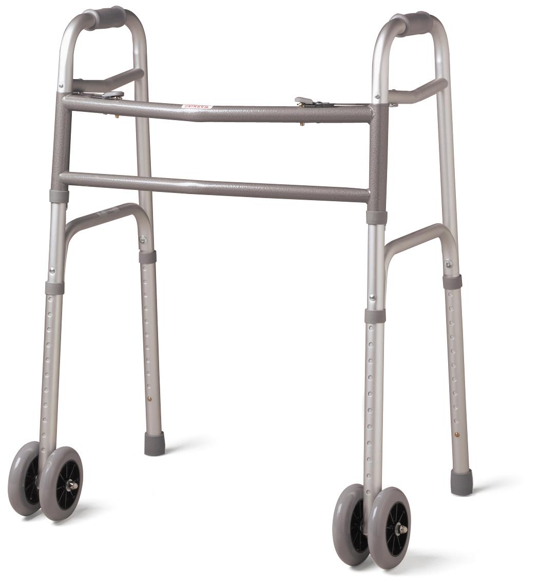 Bariatric Walker Caster Replacements - Heavy-Duty 500 lb Capacity with Glide Caps