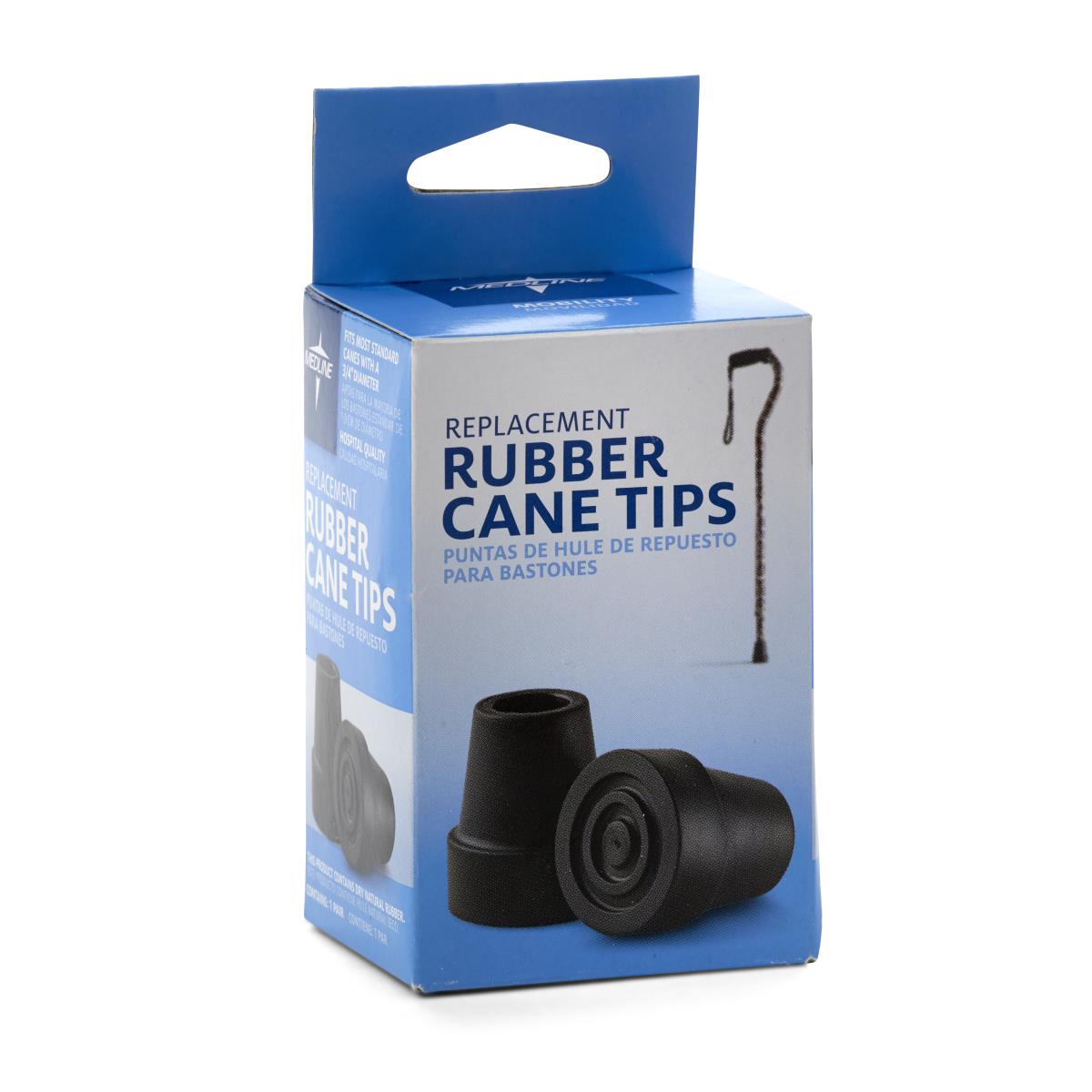 Cane Replacement Tips 3/4" - Long-Wear Rubber Tips for Enhanced Stability