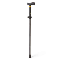 Medline Aluminum Folding T-Handle Cane - Adjustable Height 32-36 Inches, Lightweight Travel Walking Aid