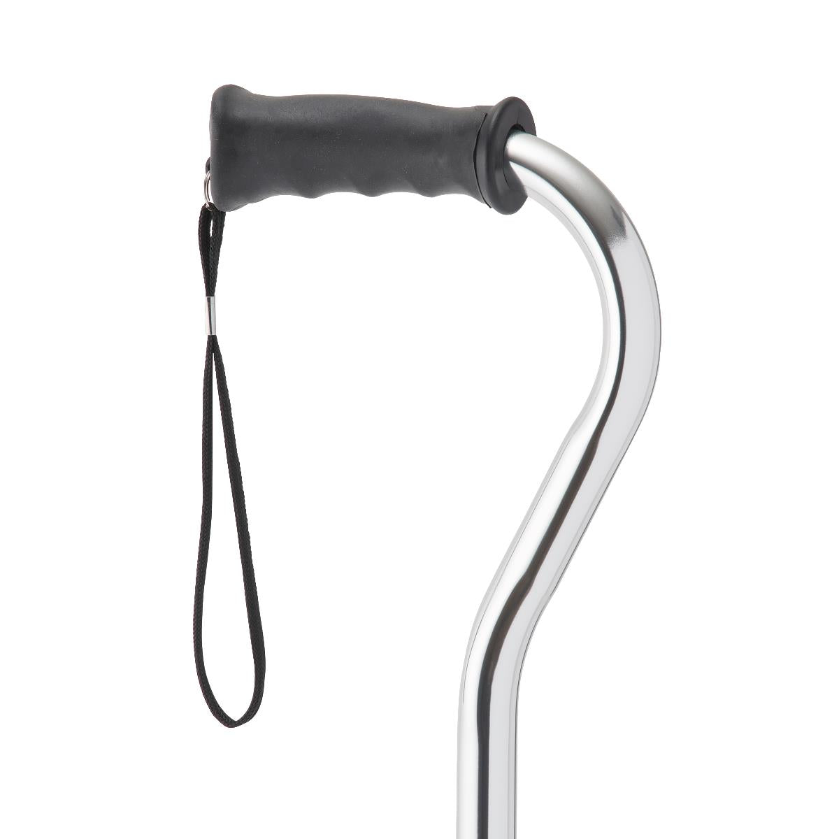 Aluminum Offset Cane with Gel Grip - Adjustable Height Walking Cane for Seniors & Adults