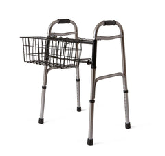 Universal Walker Basket for 2-Button Folding Walkers - 3 lb Capacity Storage Accessory (Case of 2)
