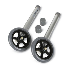 5 Inch Caster Wheel Kit for Walkers - Front Wheel Upgrade with Glide Caps