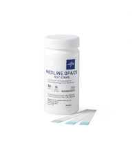 Medline OPA Disinfectant Test Strips - Orthophthalaldehyde Concentration Testing (100 Strips/Bottle)