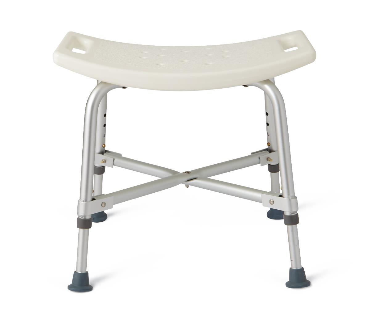 Medline Bariatric Aluminum Shower Chair with Back - 650 lb Capacity, Height Adjustable 16.5-20.5 inch