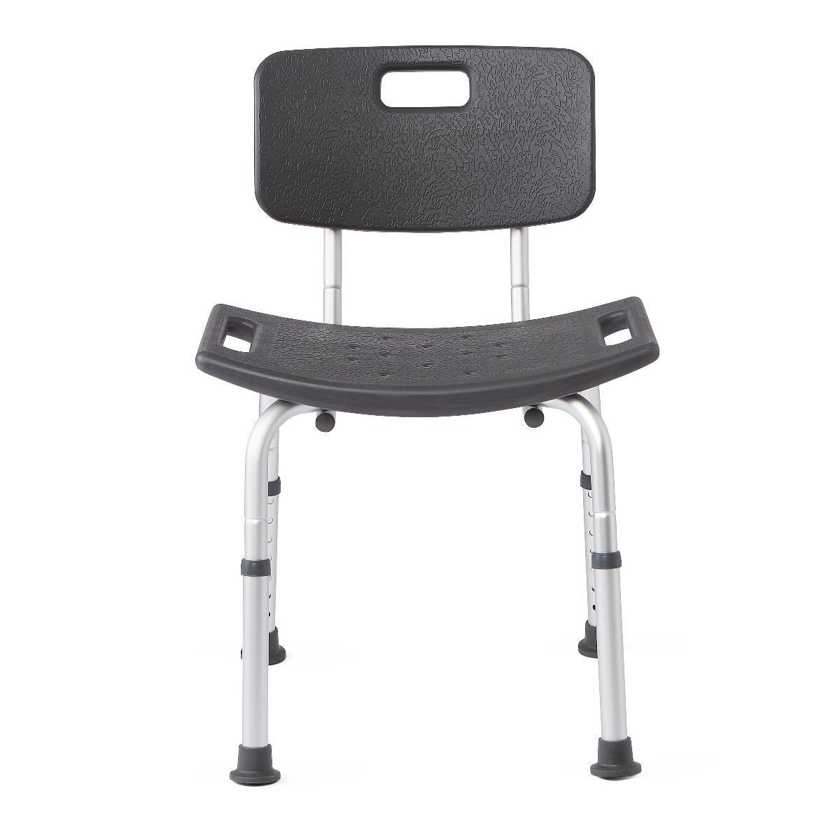 Knockdown Shower Chair with Back - Microban Antimicrobial Protection, Adjustable Height, 300 lbs Capacity