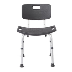 Knockdown Shower Chair with Back - Microban Antimicrobial Protection, Adjustable Height, 300 lbs Capacity
