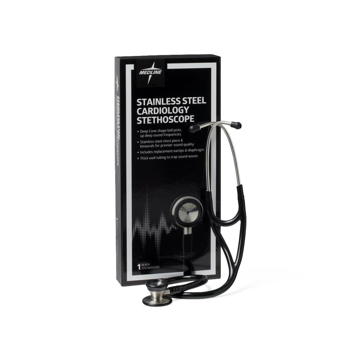 Elite Stainless Steel Cardiology Stethoscope - Professional Grade with Deep Cone Bell & 17" Tubing