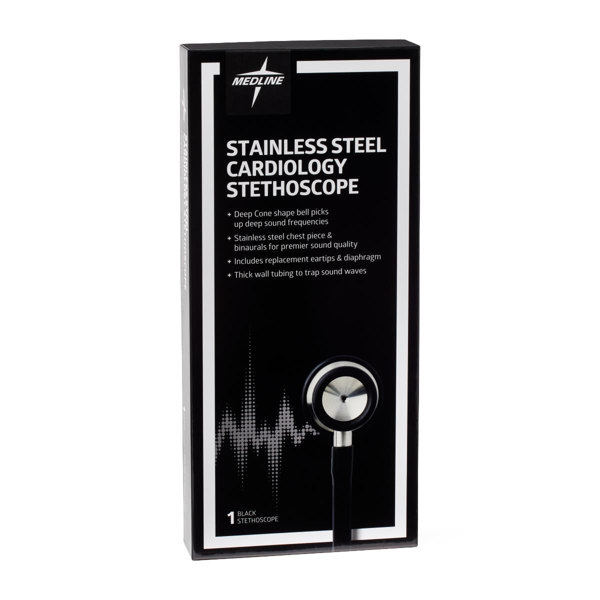 Elite Stainless Steel Cardiology Stethoscope - Professional Grade with Deep Cone Bell & 17" Tubing