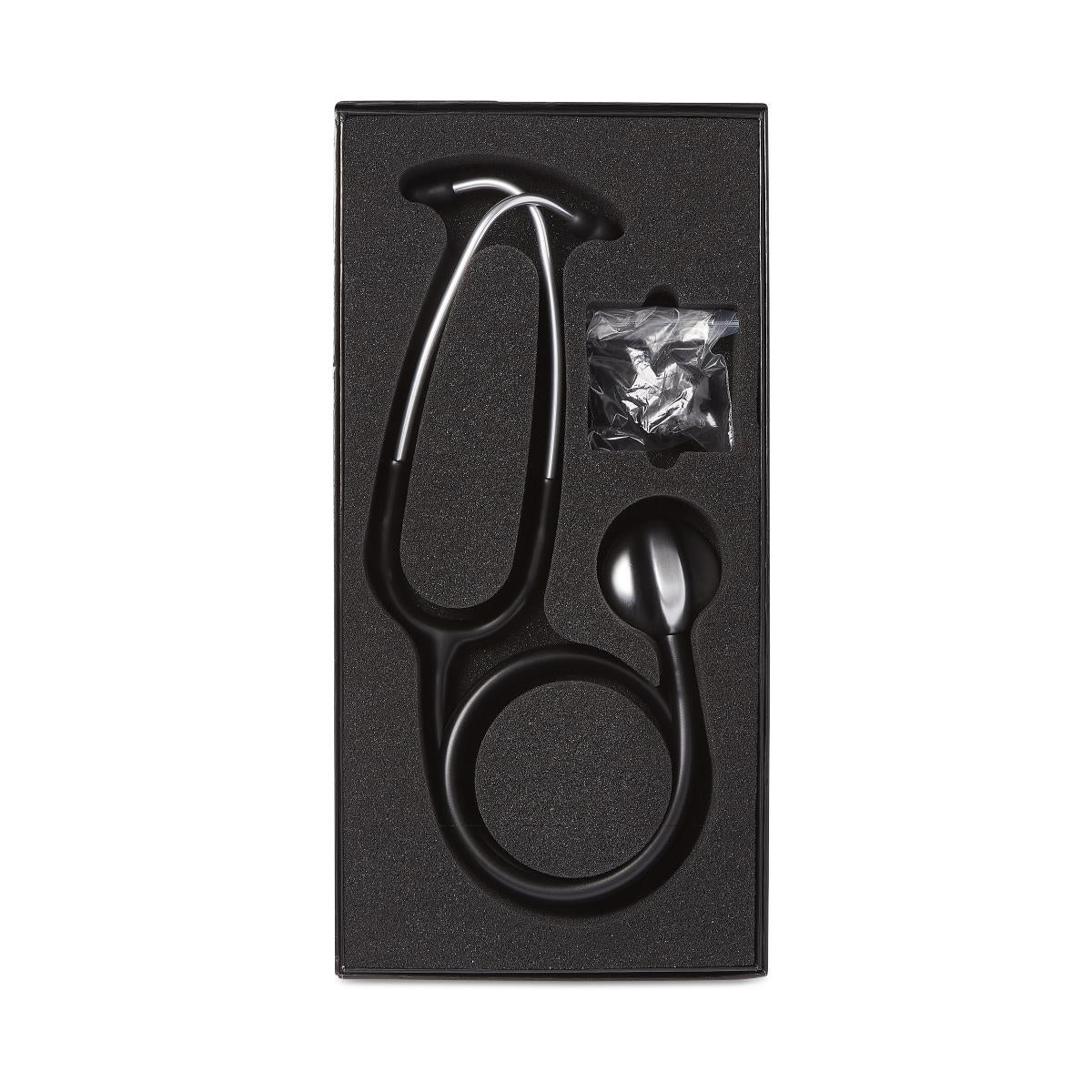 Medline Synergy Dual-Frequency Stethoscope Black - Professional Stainless Steel Single-Head