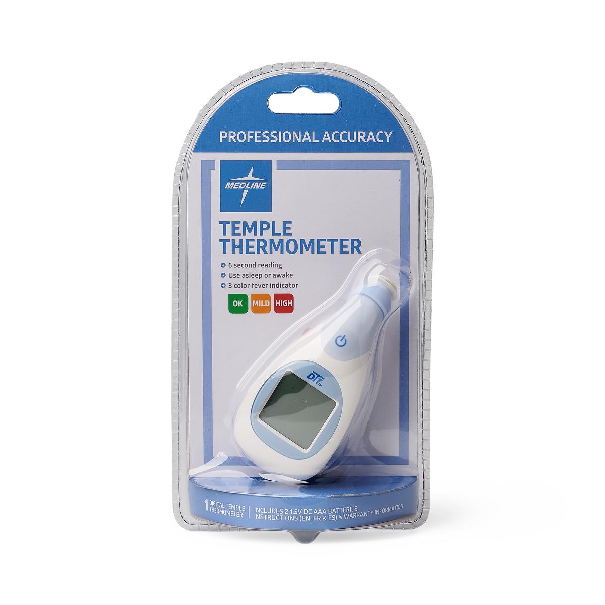 Professional Instant Read Digital Temple Thermometer - R.A.T.E. Technology for Rapid Accurate Temperature Measurement