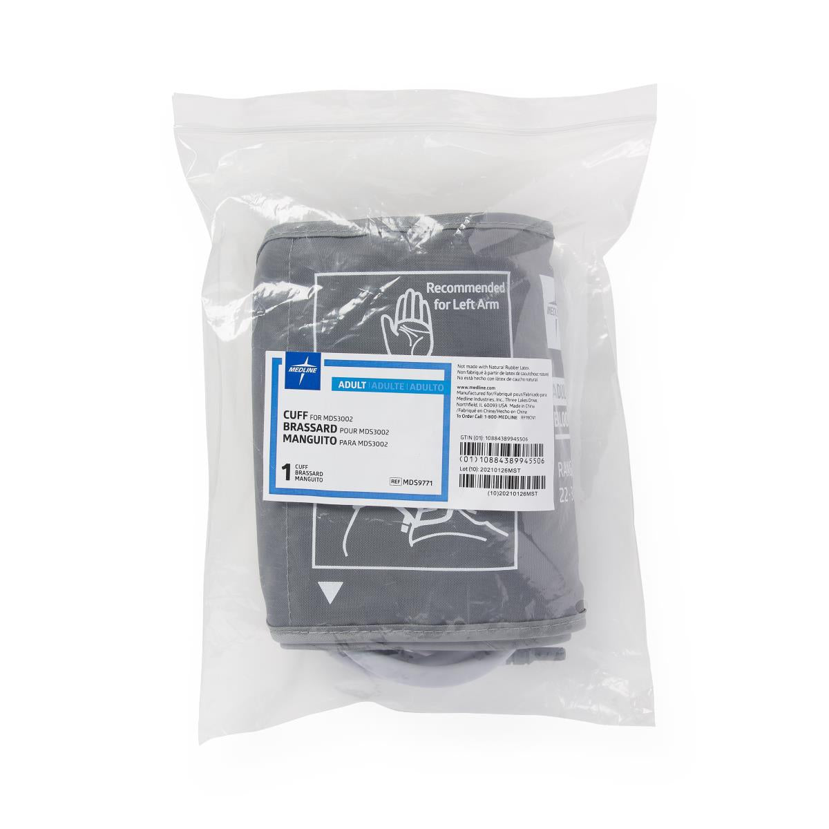 Blood Pressure Cuffs for MDS3002 Digital Monitor - Adult, Large Adult & Extra Large Adult Sizes