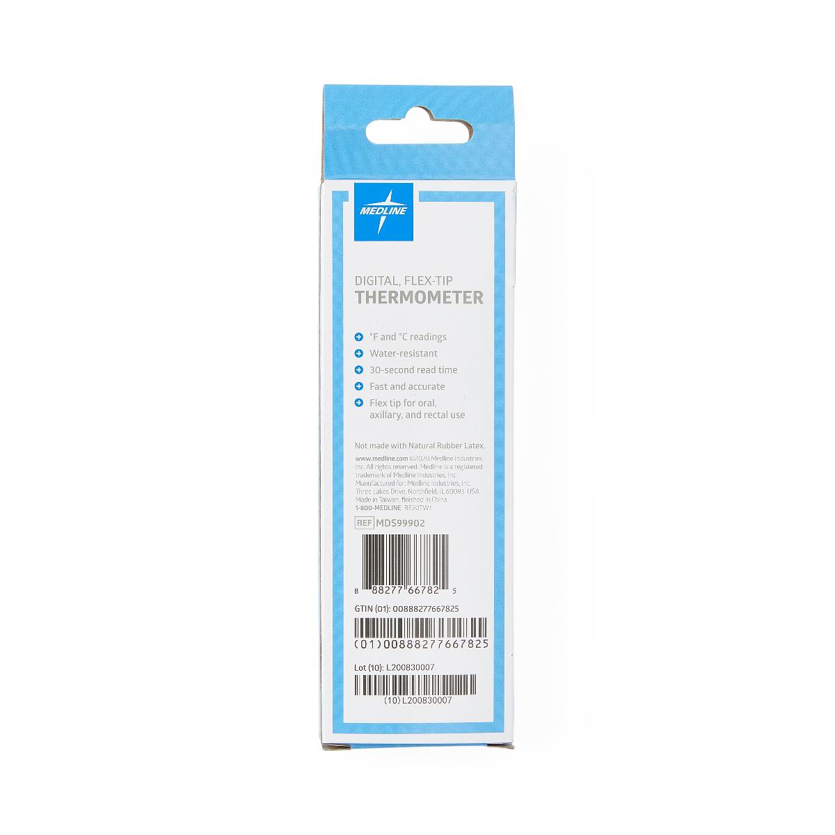 Flex-Tip Digital Thermometer - Fast 30-Second Reading | Oral, Axillary & Rectal Use
