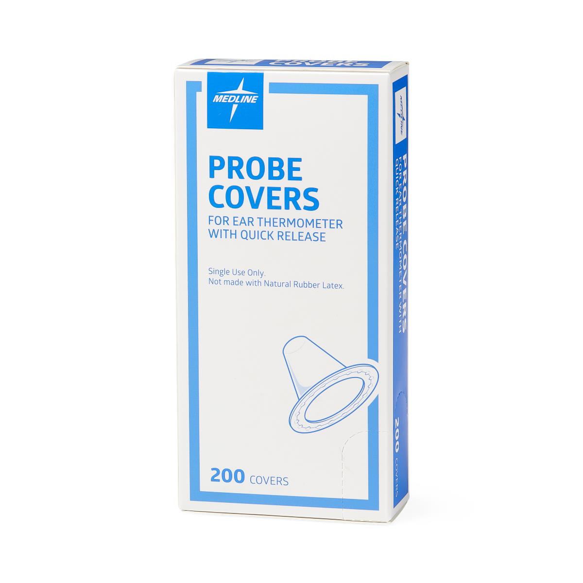 Medline Ear Thermometer Probe Covers for Edan M3A - Disposable Hygiene Covers (200/Box)