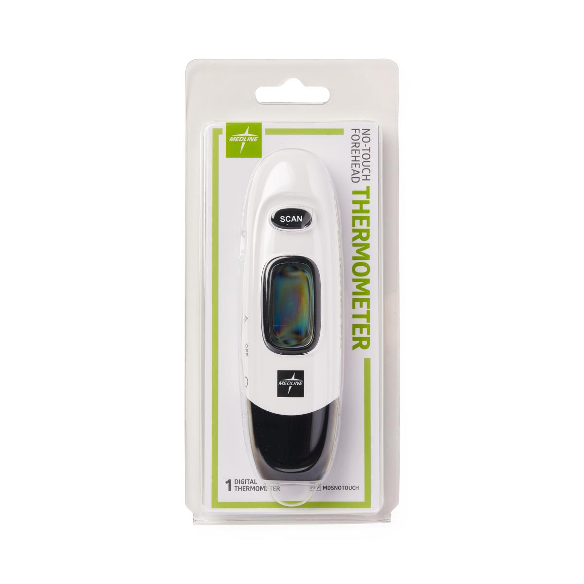Medline Infrared No-Touch Digital Forehead Thermometer - Professional Grade Clinical & Home Use
