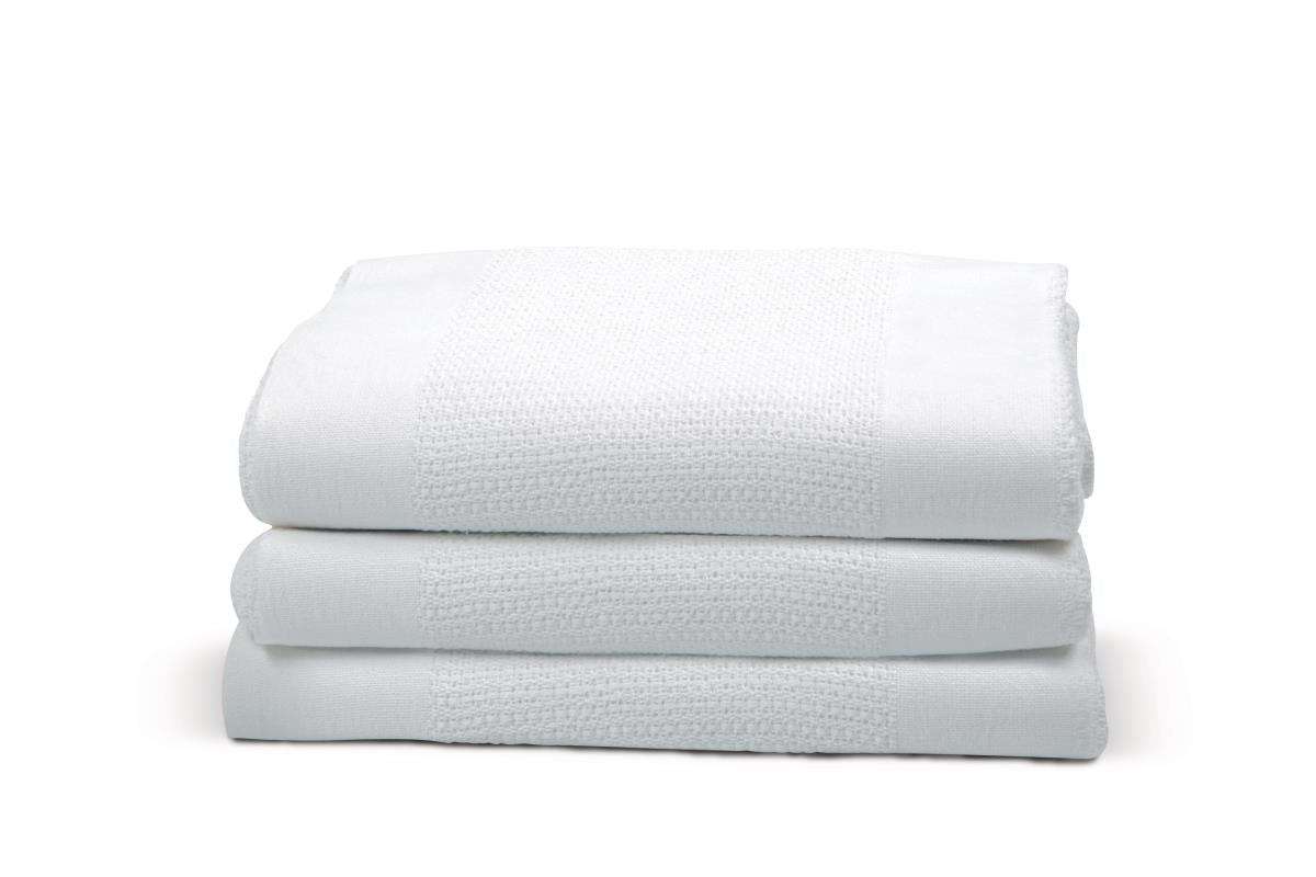 Equinox Thermal Spread 100% Cotton White Blankets - Open-Cell Weave Hospital & Healthcare Blankets (66" x 90" / 66" x 96")
