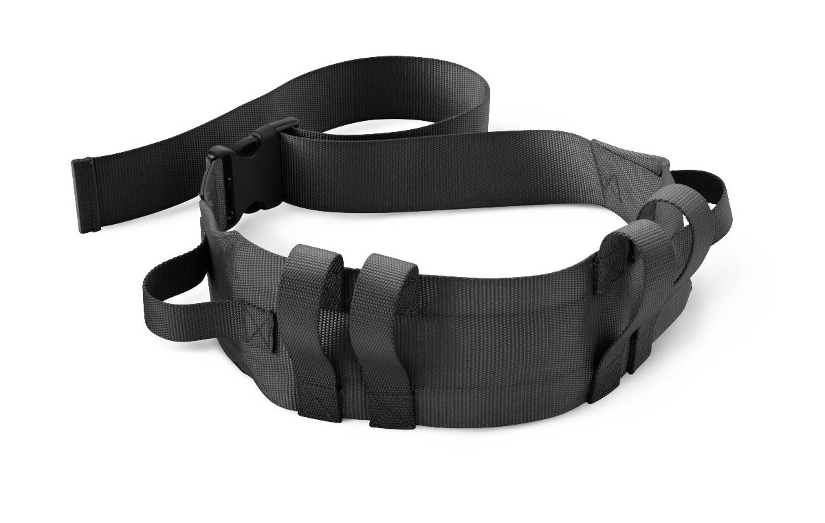 Wide Transfer Belt with Handle - Medical Patient Mobility Gait Belt, Black