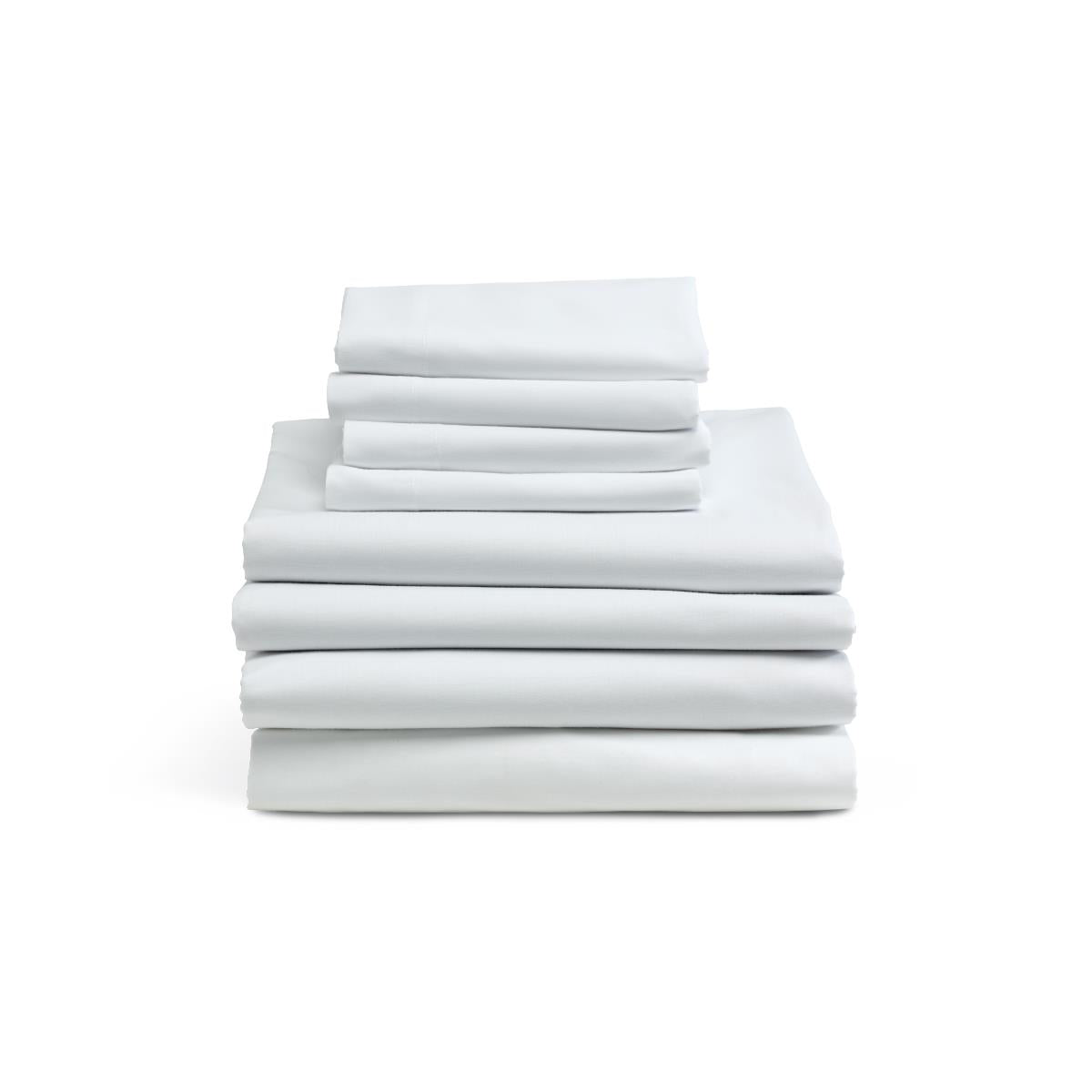 Medline Interblend Percale White Woven Flat Sheet - 55% Cotton/Polyester - Dozen of 12