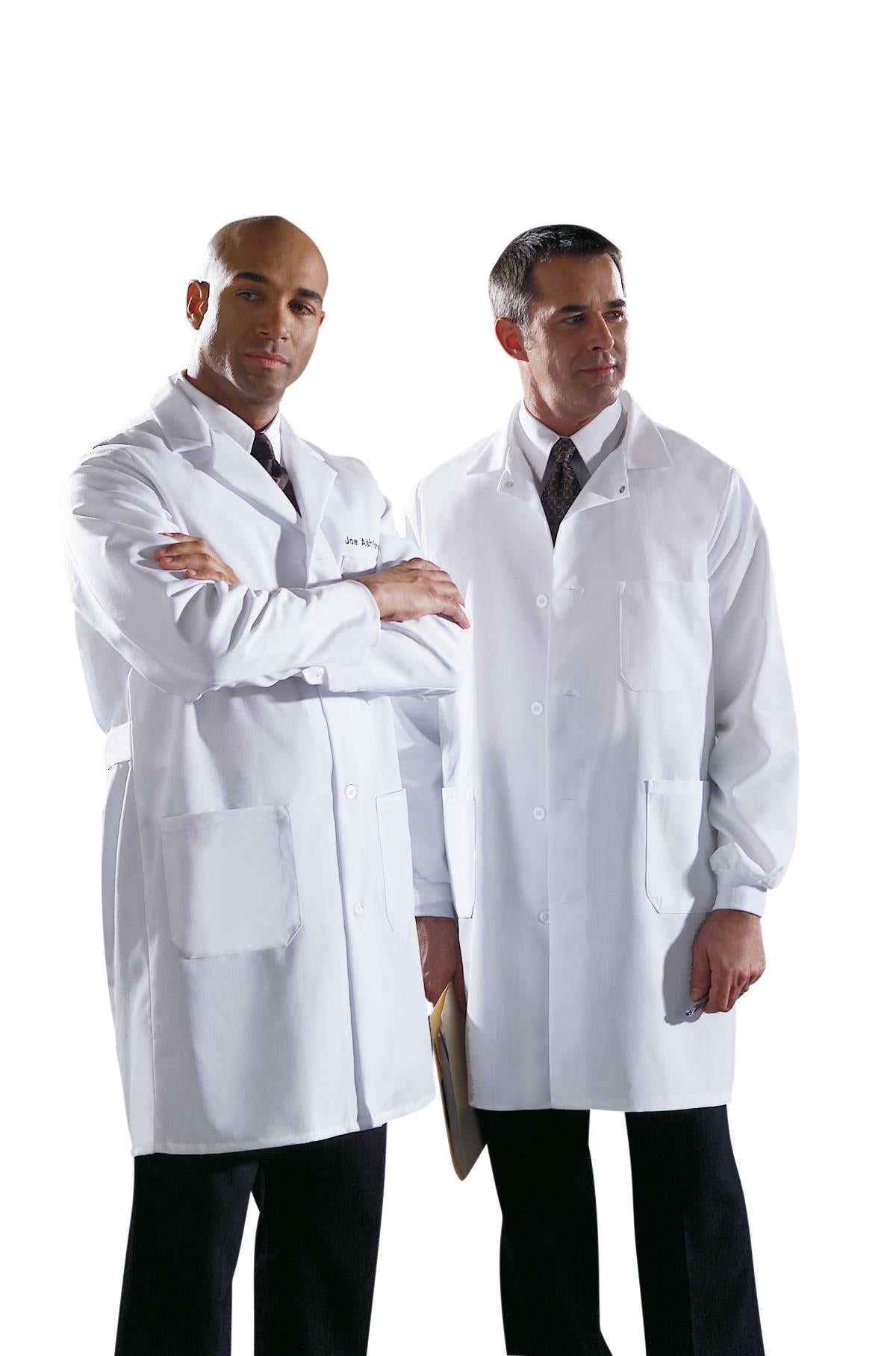 Professional Staff-Length Lab Coat - 80% Polyester/20% Cotton Poplin - 39" White